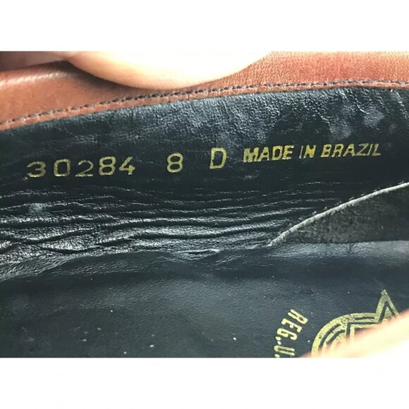 Florsheim Mens Brown Leather Almond Toe‎ Slip on Classic Moccasin Size US 8D - Picture 9 of 9